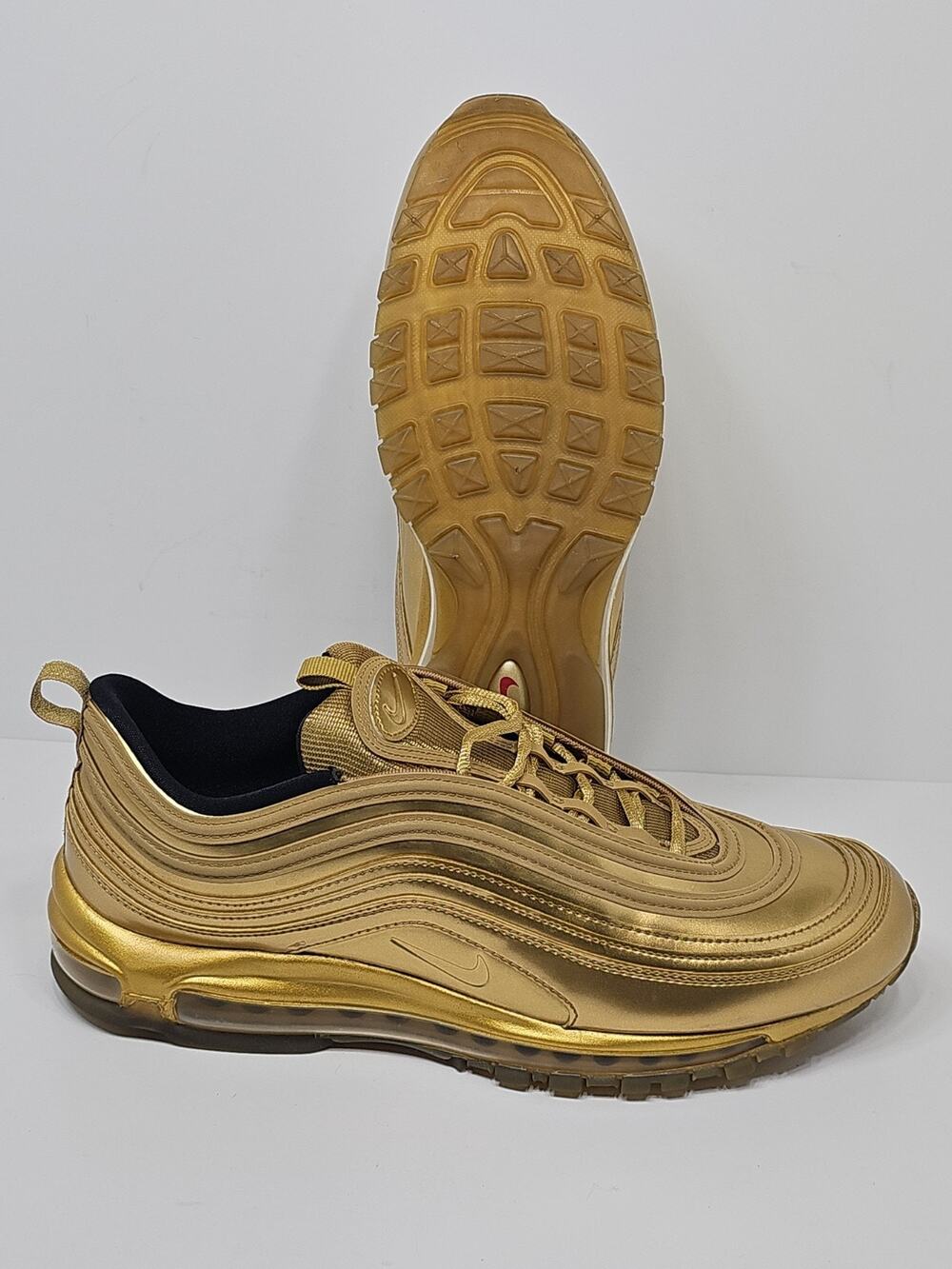 Nike Air Max 97 Metallic Gold Mens Running Shoes CT4556-700 Size 13 SUPER CLEAN